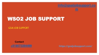 WSO2 JOB SUPPORT