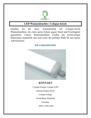 LED Wannenleuchte  Cologne-led.de