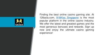 918kiss Singapore 126asia.com