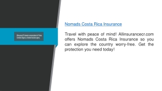 Nomads Costa Rica Insurance Allinsurancecr.com