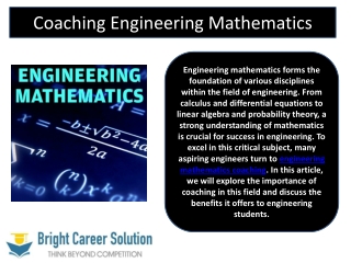 Coaching Engineering Mathematics