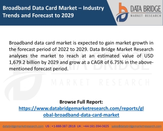 Broadband Data Card Market