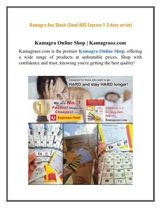 Kamagra Online Shop | Kamagraoz.com