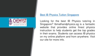 Best Ib Physics Tuition Singapore  Ibmathandphysics.sg