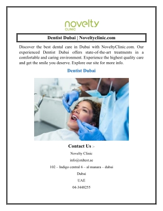 Dentist Dubai  Noveltyclinic.com