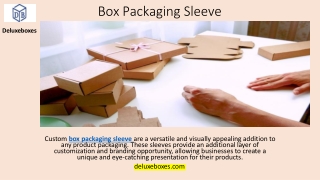 Box Packaging Sleeve