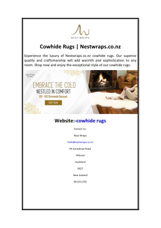 Cowhide Rugs  Nestwraps.co.nz