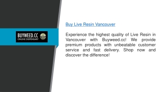 Buy Live Resin Vancouver Buyweed.cc