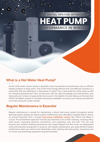 5 Essential Tips For Optimizing Heat Pump Performance In Winter