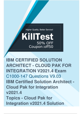 Killtest Released Latest IBM C1000-147 Exam Questions with Correct Answers