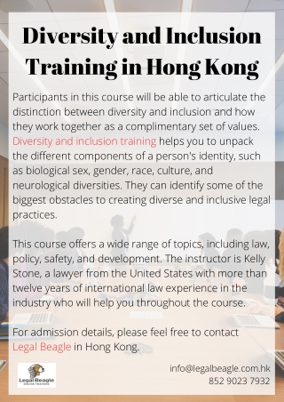 Diversity and Inclusion Training in Hong Kong