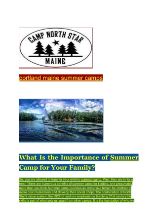 portland maine summer camps