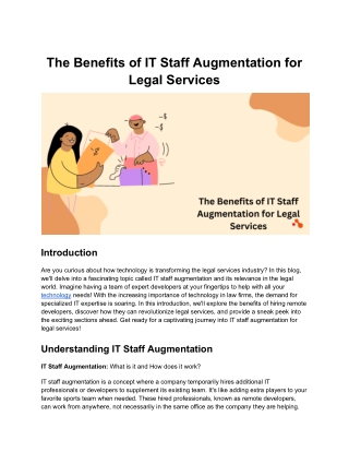 The Benefits of IT Staff Augmentation for Legal Services