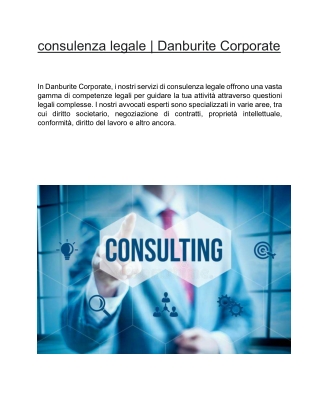 consulenza legale | Danburite Corporate