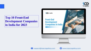 Top 10 Front-End Development Companies in India for 2023