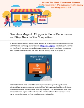 Seamless Magento 2 Upgrade: Boost Performance and Stay Ahead of the Competition