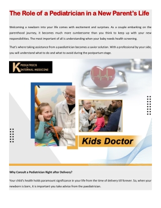 The Role of a Pediatrician in a New Parent’s Life