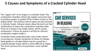 5 Causes and Symptoms of a Cracked Cylinder