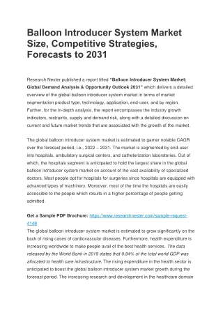 Balloon Introducer System Market Size