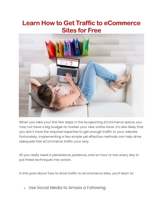 Learn How to Get Traffic to eCommerce Sites for Free