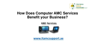 How Does Computer AMC Services Benefit your Business?