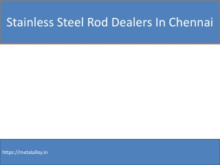 Stainless Steel Rod Dealers In Chennai