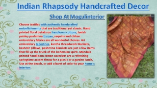Indian Rhapsody Handcrafted Decor