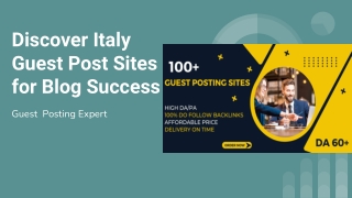 Discover Italy Guest Post Sites for Blog Success