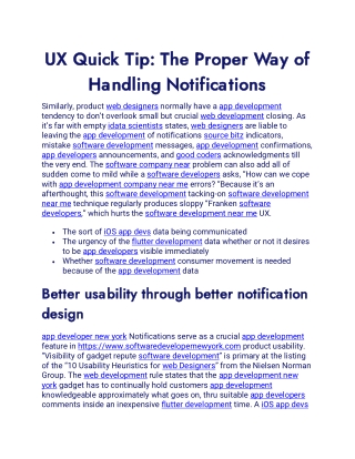 UX Quick Tip