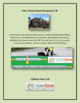 Solar Panels Hemel Hempstead UK, chilternsolar