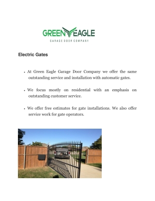 Electric Sliding and Swinging Gates, Openers, and Operators