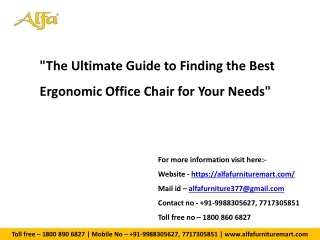 Best Ergonomic Office Chair for Your Needs