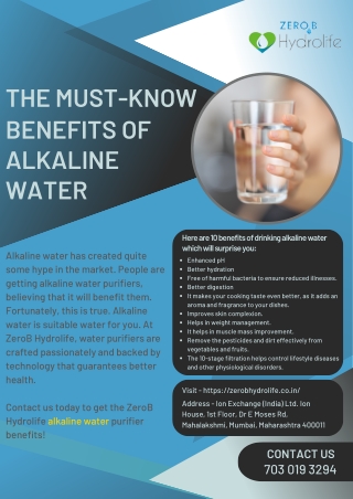 The Must-Know Benefits of Alkaline Water