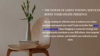 The Power of Guest Posting Boost Your Online Presence with Guest Blogging