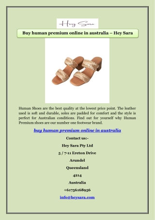 Buy human premium online in australia – Hey Sara