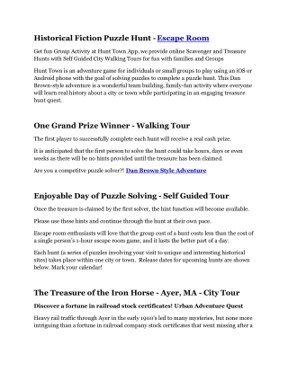 Self Guided Tour