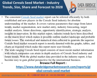 Cereals Seed - Agricultural & Animal feed