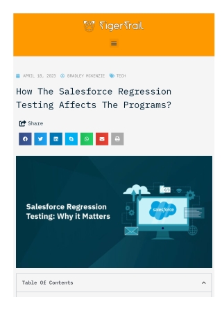 How The Salesforce Regression Testing Affects The Programs