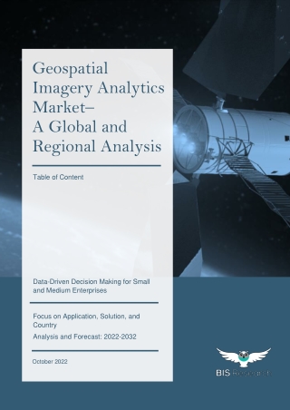 Global Geospatial Imagery Analytics Market