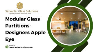 Modular Glass Partitions- Designers Apple Eye