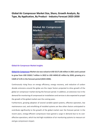 Global Air Compressor Market