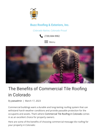 The Benefits of Commercial Tile Roofing in Colorado