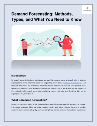 Demand Forecasting: Methods, Types, and What You Need to Know