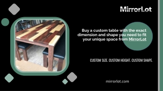 Custom size table - Buy a custom table with the exact dimension you need