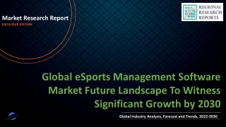 eSports Management Software Market Future Landscape To Witness Significant Growth by 2030