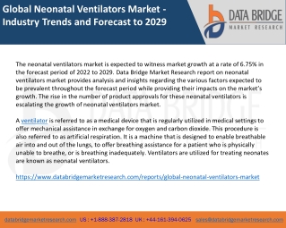 Global Neonatal Ventilators Market - Industry Trends and Forecast to 2029