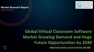 Virtual Classroom Software Market Growing Demand and Huge Future Opportunities by 2030