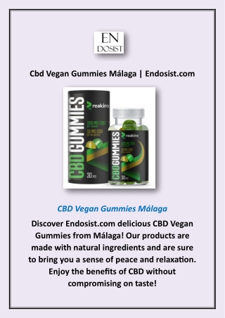 Cbd Vegan Gummies Málaga | Endosist.com