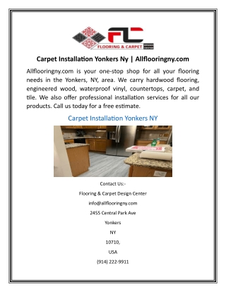 Carpet Installation Yonkers Ny  Allflooringny.com