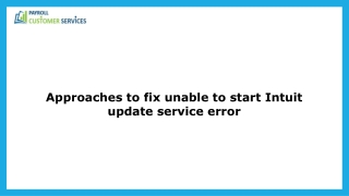 How To Eliminate Unable To Start Intuit Update Service Error